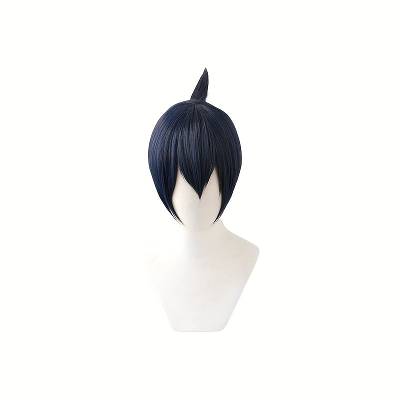 Men's Mixed Wig Anime Party Cosplay Halloween Short Hair Full Headgear