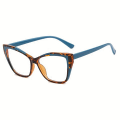 Clear Lens Cat Eye Glasses TR90 Frame Anti Blue Light for Computer Phone