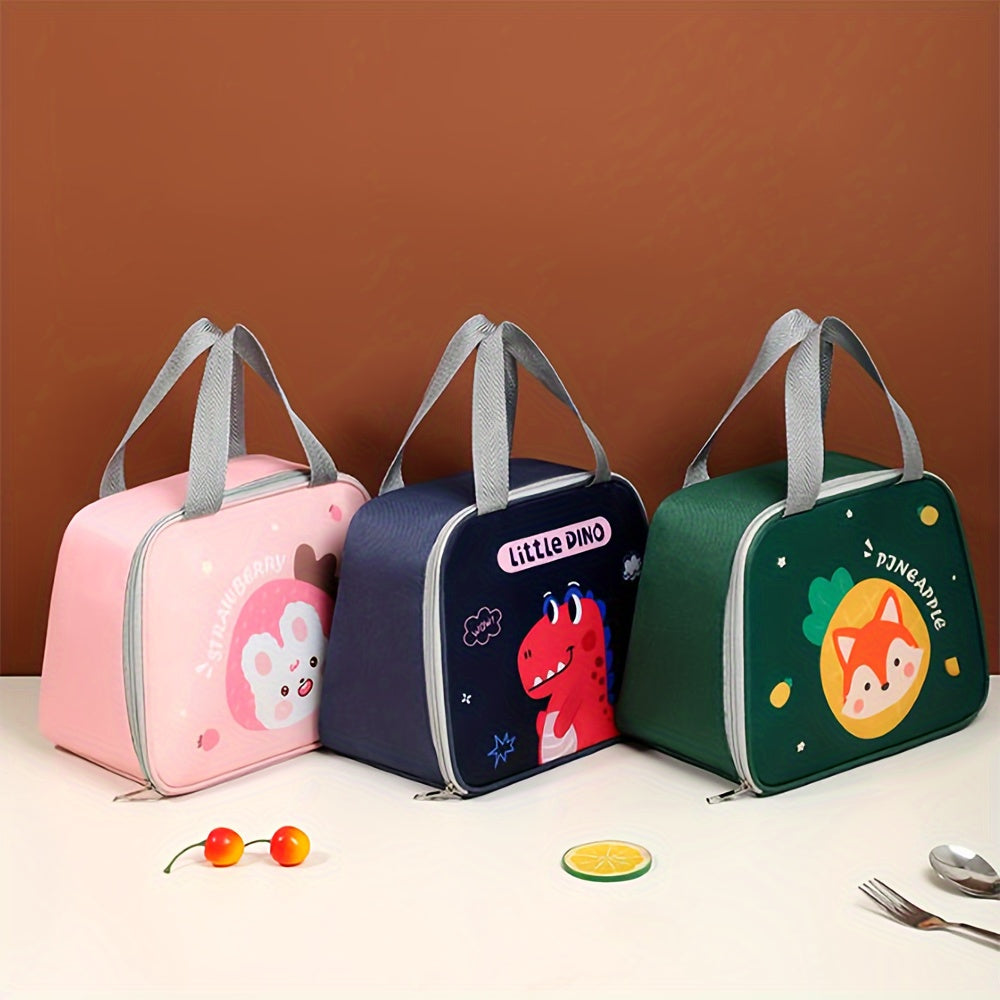 Cartoon Lunch Bag Oxford Cloth Bento Bag for Outdoor Camping
