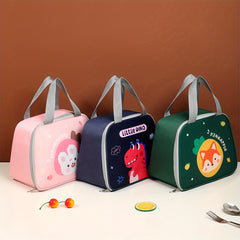 Cartoon Lunch Bag Oxford Cloth Bento Bag for Outdoor Camping