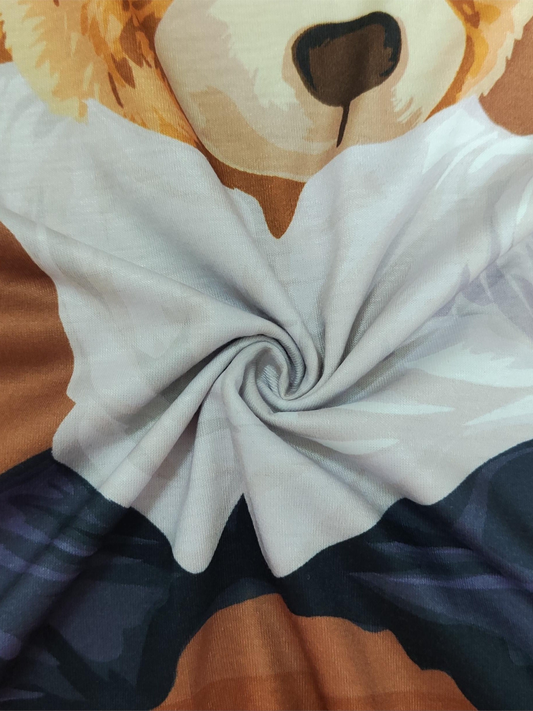 Bear Pattern Print Men's Short Sleeve T-shirt Graphic Tee Men's Summer Clothes