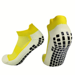 Anti Slip Silicone Athletic Ankle Socks Sweat Absorbing Crew Socks