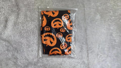 Pumpkin Print Lounge Romper Long Sleeve V Neck Buttons Romper