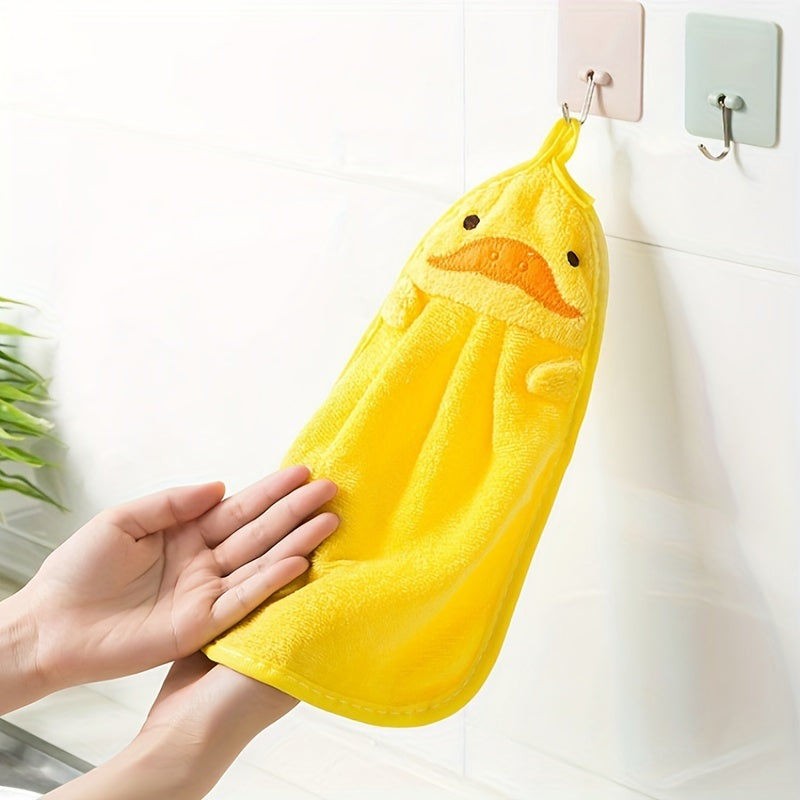 Fast Drying Coral Fleece Hanging Towel for Bathroom and Kitchen