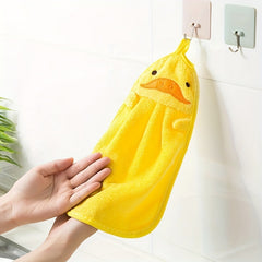 Fast Drying Coral Fleece Hanging Towel for Bathroom and Kitchen