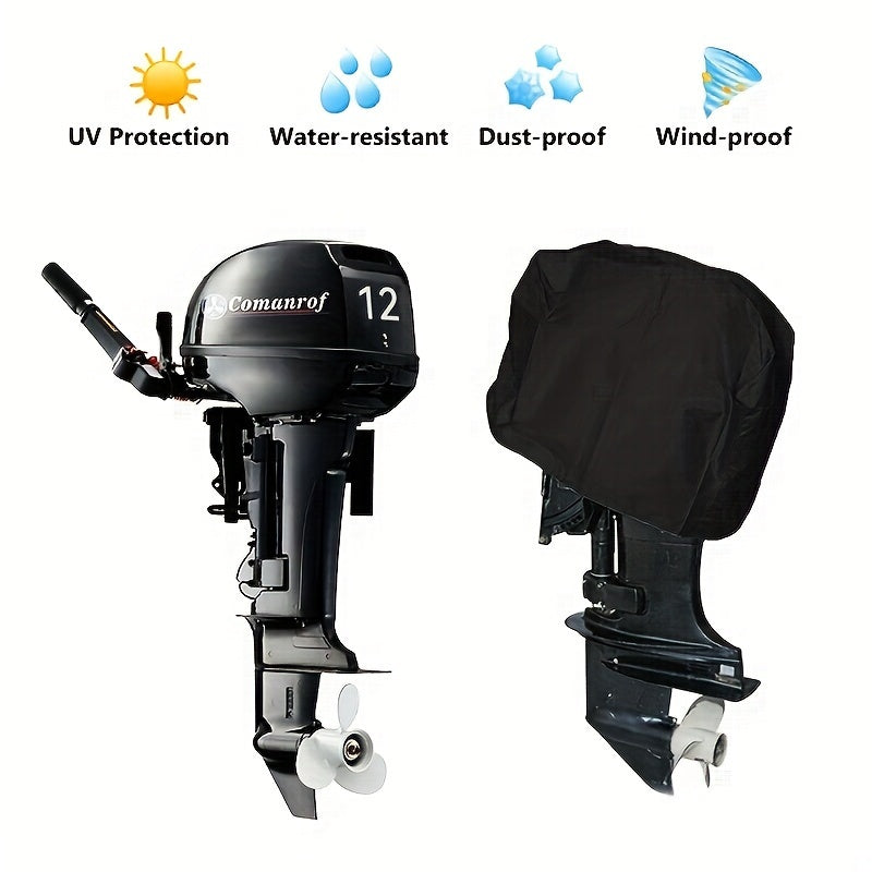Boat Motor Engine Cover 210D Oxford Cloth Sunscreen Waterproof Protective