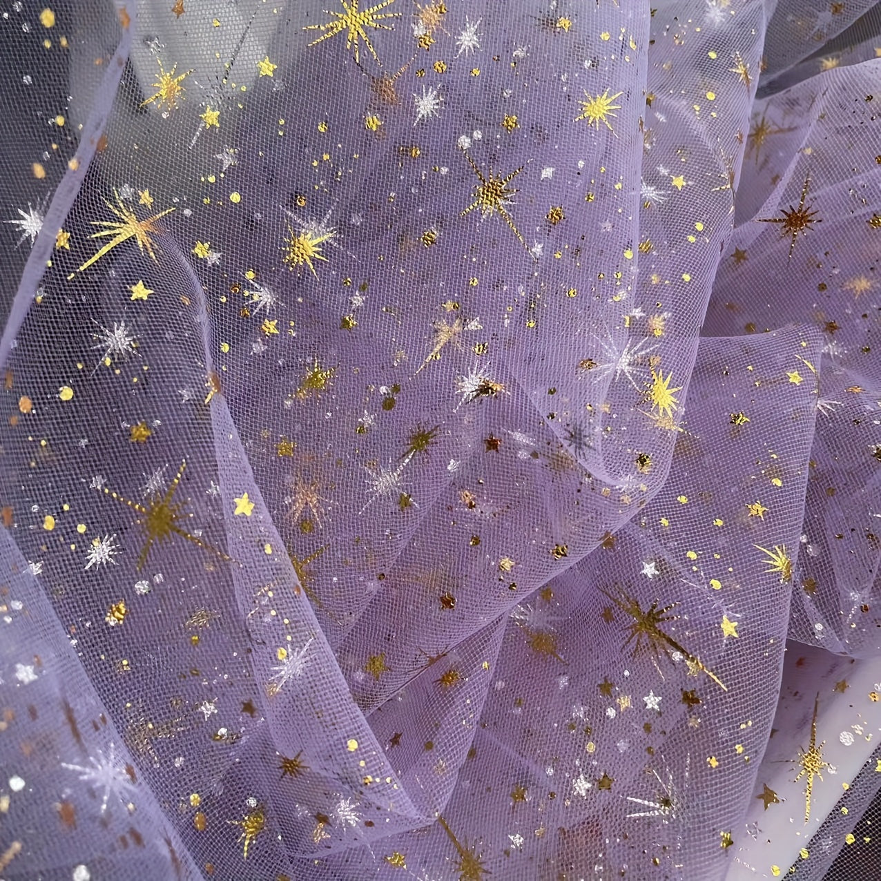 Star Mesh Tulle Fabric Wedding Dress Sewing DIY Clothing Accessories