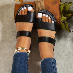 Women's Slide Sandals Open Toe Slip On Casual Summer Shoes