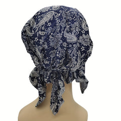 Paisley Print Bandana Women Hijab Turban Cap Elastic Lightweight Beanie Cap