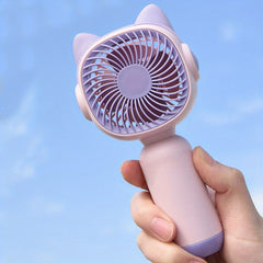 Cartoon Handheld Fan USB Rechargeable Portable Pocket Fan