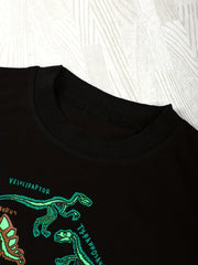 Dino Reflective Skeleton Sweatshirt & Sweatpants Set