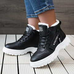 Women's Fleece Lined Snow Boots Anti-slip Warm Ankle Boots