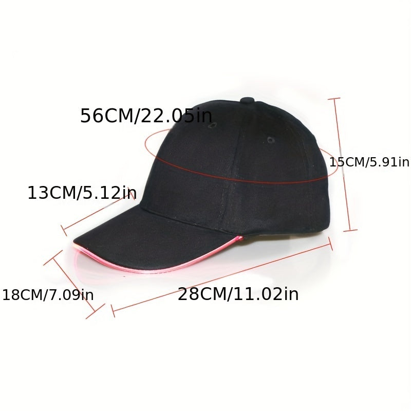 LED Light Up Baseball Cap Glowing Hat for Party Hip hop Running