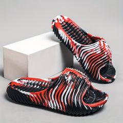 Men's Colorblock Non Slip Slides Lightweight Open Toe Quick Dry Slippers