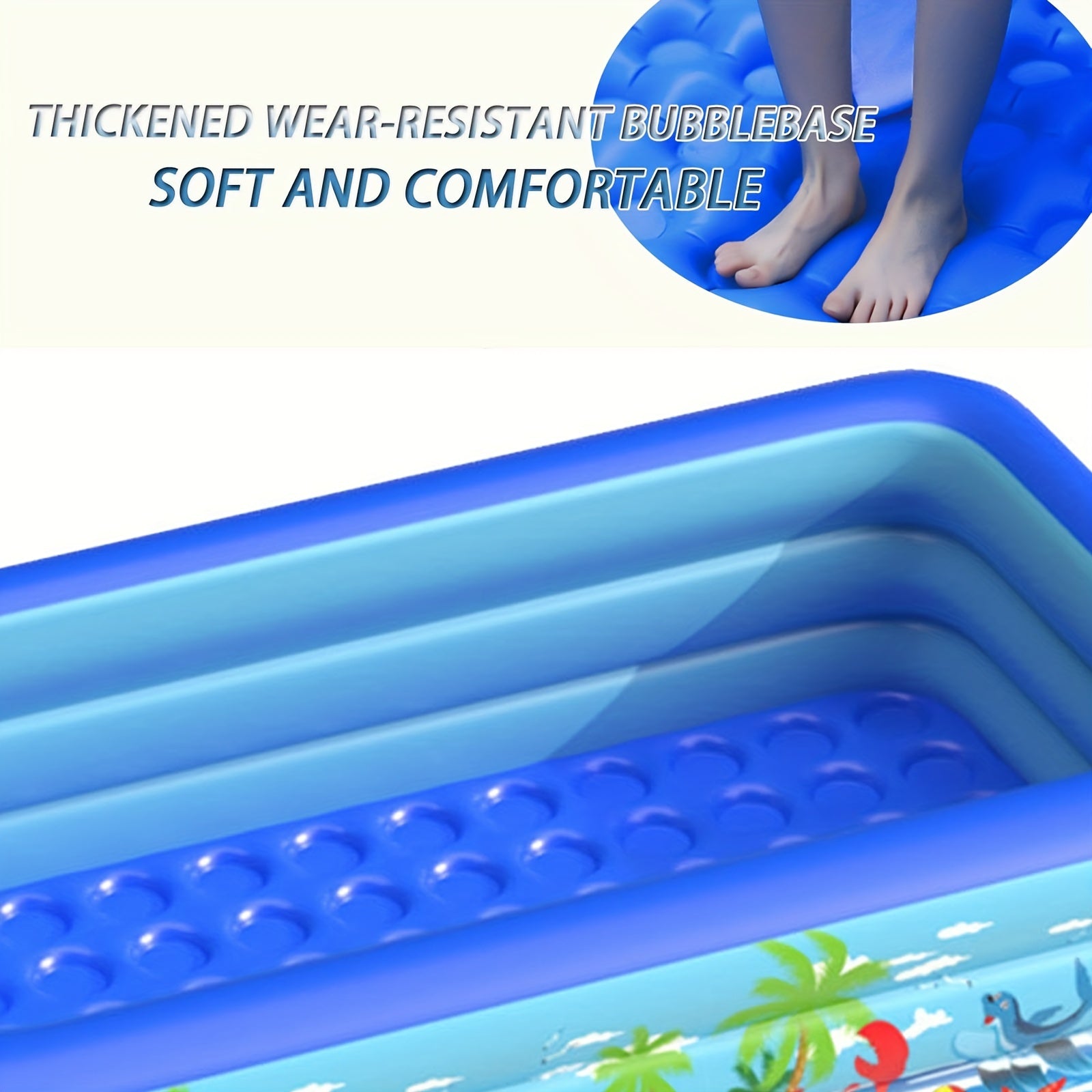 Family Paddling Pool 82inch Three Ring Large Ocean Ball Pool