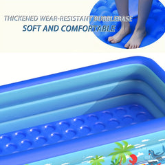Family Paddling Pool 82inch Three Ring Large Ocean Ball Pool