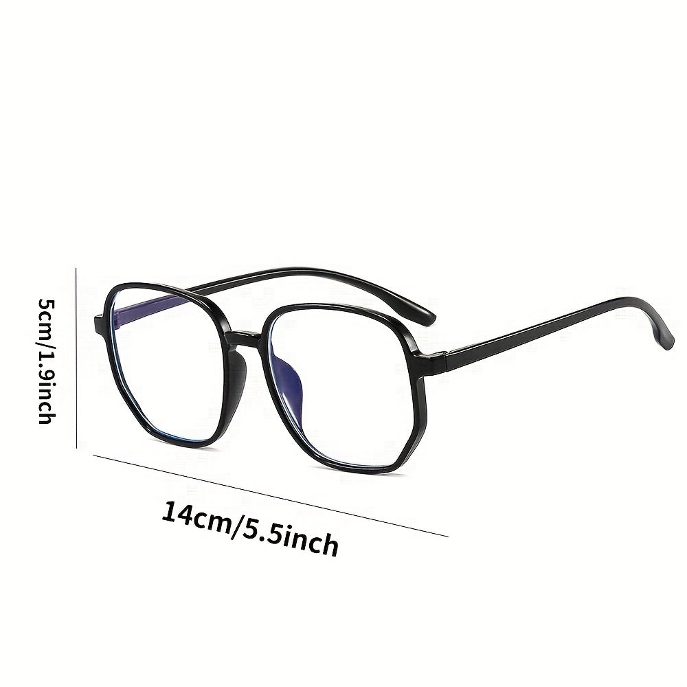 Clear Lens Glasses Oversized Minimalist Anti Light Glasses