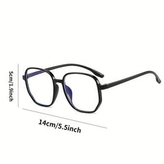 Clear Lens Glasses Oversized Minimalist Anti Light Glasses