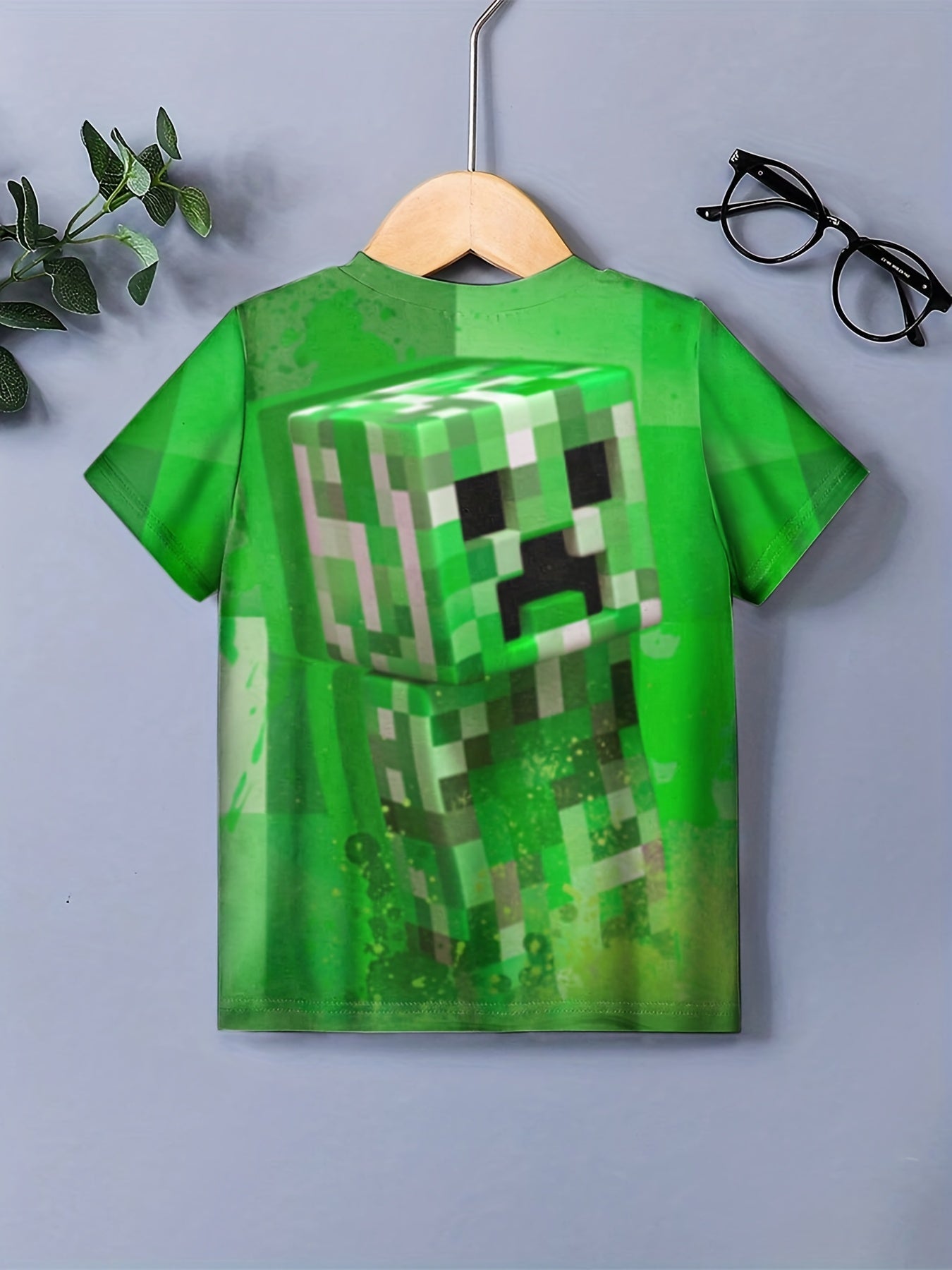 Kids Building Block Print Casual Tee Top