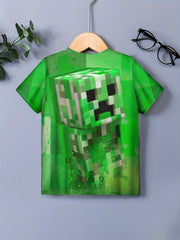 Kids Building Block Print Casual Tee Top