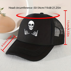 Skull Stitching Mesh Cap Sun Protection Breathable Cap