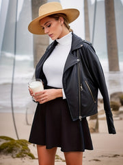 Textured High Waist Mini Skirt Women's Clothing