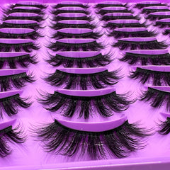 20 Pairs Natural Faux Mink Eyelashes Makeup Extension Wispy Thick Lashes