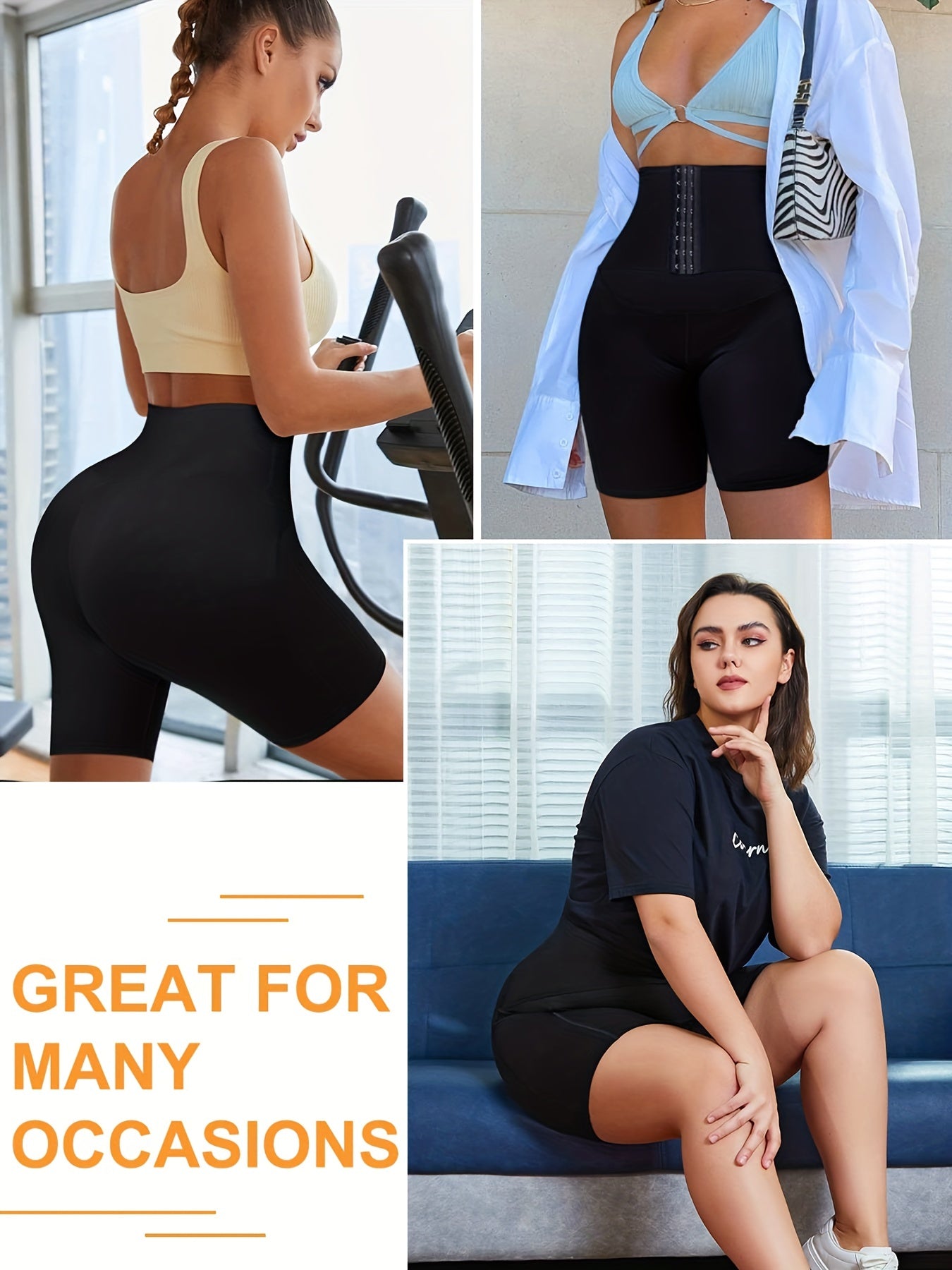 Women's Compression Shorts with Pockets & Butt Lifting