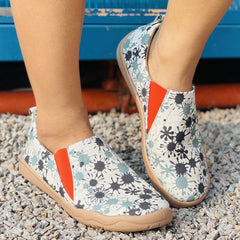 Women's Printed Canvas Slip-On Soft Sole Casual Shoes