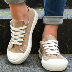 Thick Bottom Low Top Women's Shoes Casual Lightweight Comfortable