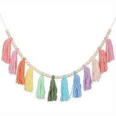 Colorful Tassel Garland Banner Birthday Decor Boho Wall Hangings