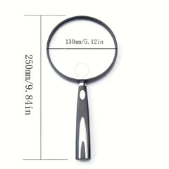 Large 130mm Magnifying Glass - Handheld Magnifier for Reading Small Prints