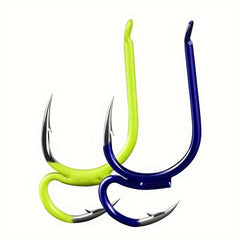 10pcs Double Hook Barbed Fishing Hooks