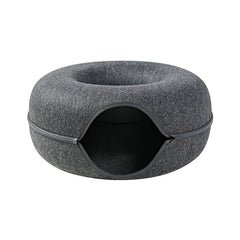 Cat Tunnel Bed Felt Round Nest Washable Semi-enclosed Cat Tunnel