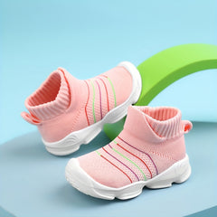 Kids Slip On Sock Shoes Woven Knit Sneakers