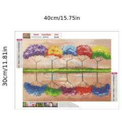 Colorful Tree 5D Diamond Painting DIY 30x40cm Full Of Diamonds
