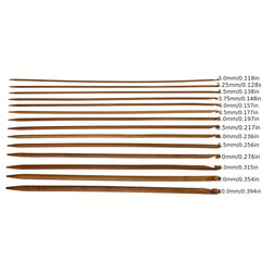 14pcs Carbonized Bamboo Crochet Kit with Storage Case