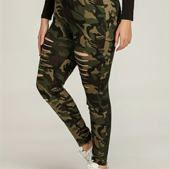 Camo Leggings High Rise Stretchy Skinny Leggings