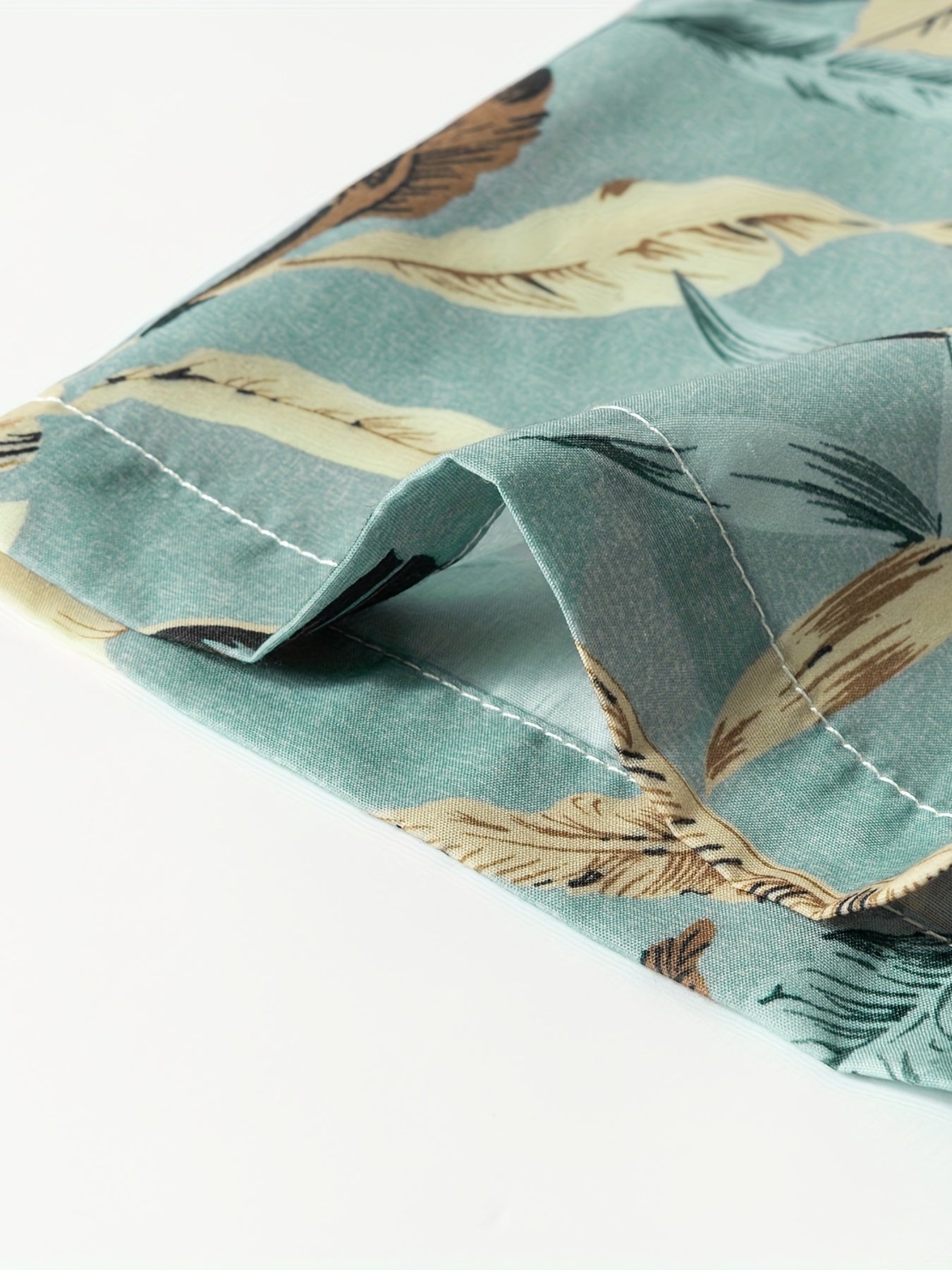 Men's Flowers Print Short Sleeve Beach Shirt