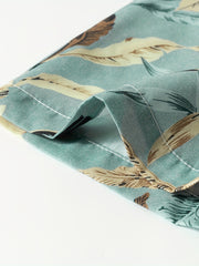 Men's Flowers Print Short Sleeve Beach Shirt