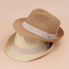 Straw Hat Summer Men's And Women's Beach Hat British Jazz Hat Top Hat