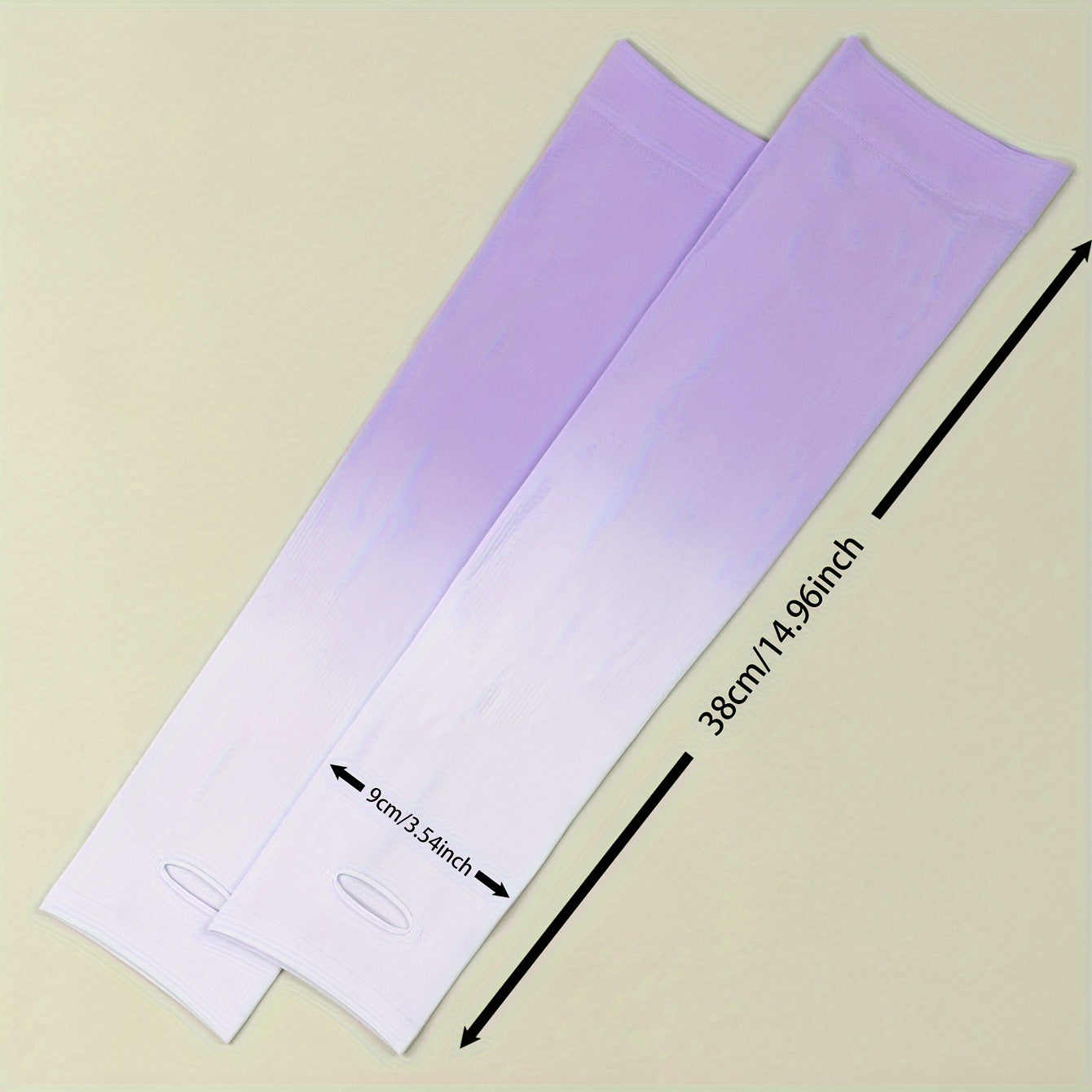 3 Pairs Gradient UV Protection Arm Cover Breathable Elastic Arm Sleeves