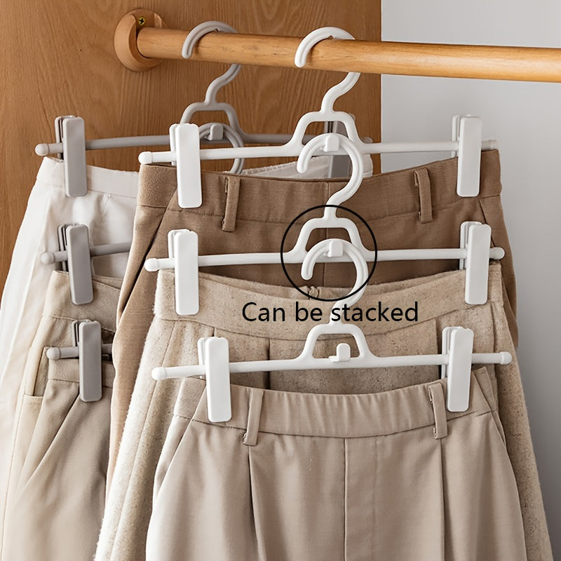 5pcs Plastic Trouser Clip Skirt Clip Telescopic Trouser Hanger
