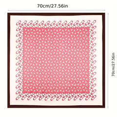 70cm Luxury Silk Scarf Print Satin Scarf Head Neck Scarf Hair Wrap