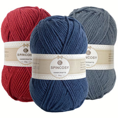 3pcs Mixed Set Crochet Yarn 4 Layers 100 Acrylic Yarn Easy To See Stitch
