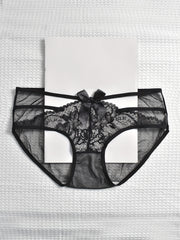 3 Pack Sexy Plus Size Lace Mesh Low Rise Briefs Set