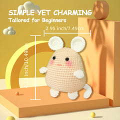 Crochet Kit Beginners Little Mouse Step by Step Video Tutorials Hook Marker Sewi
