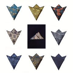 Men's Suit Handkerchief Paisley Cashew Pattern Jacquard Scarf Towel
