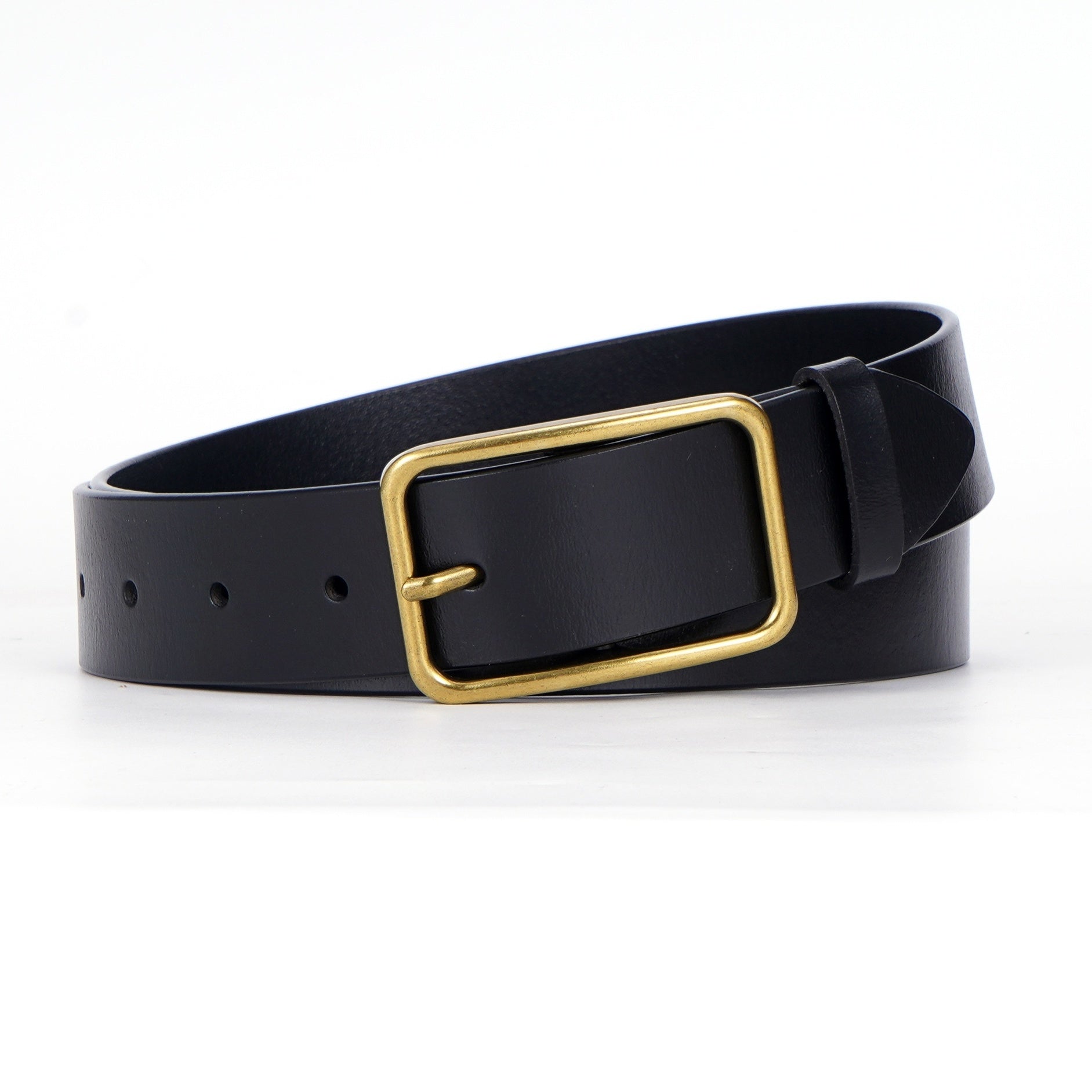 Men's Retro Leather Belt with Pin Buckle for Jeans Casual Pants