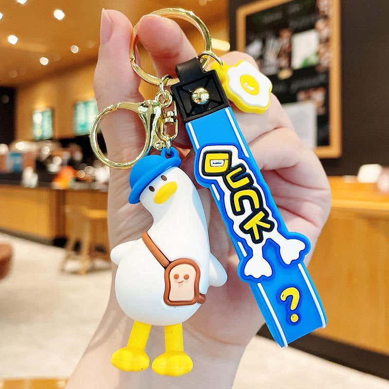 Cartoon Duck Doll Key Chain For Men Couple Bag Pendant Car Keychain